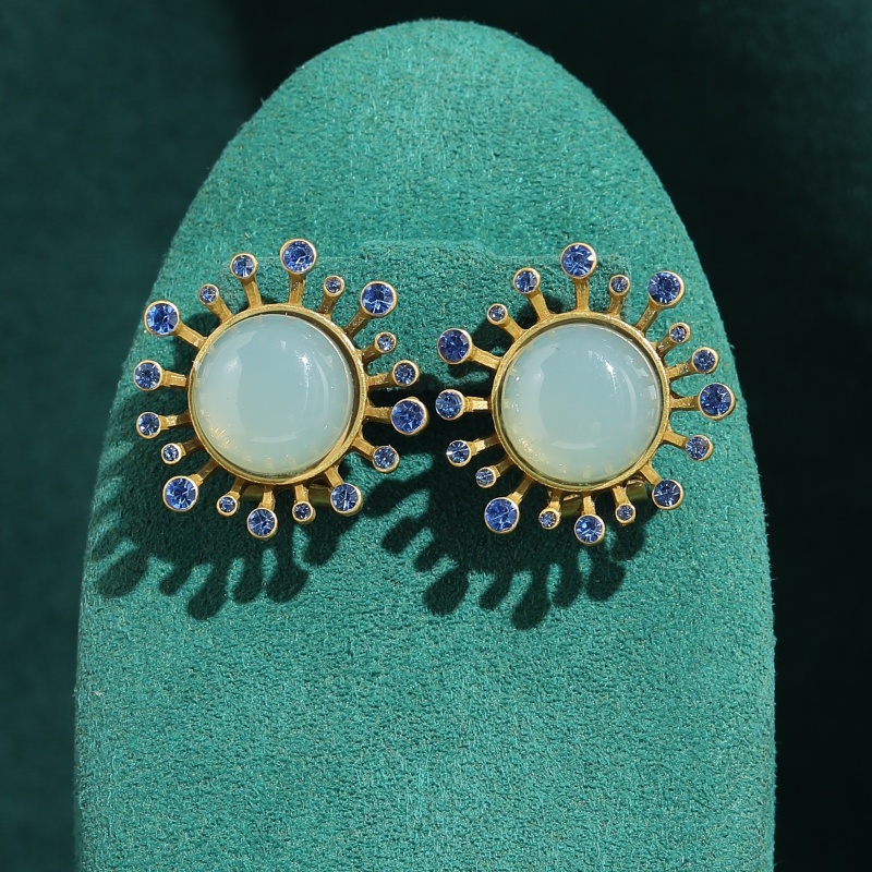 Vintage Fashion Trends 2026 - Pendientes de Ágata Verde Vintage, Joyería