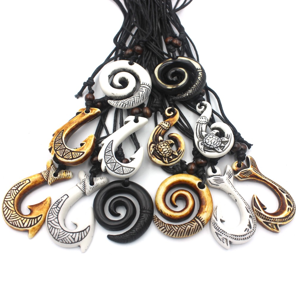 Vintage Fashion Nz - Collares de imitación de hueso tallado