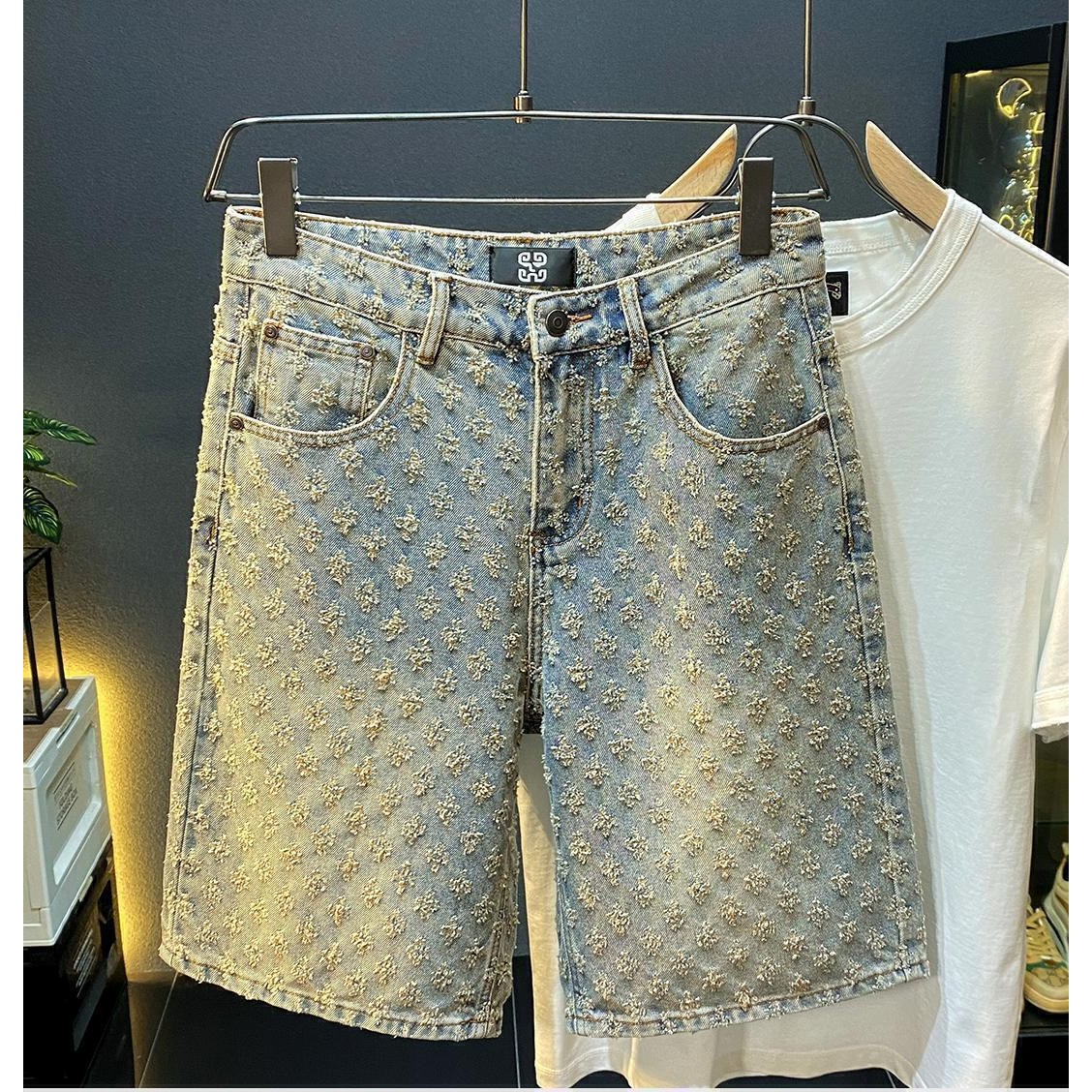 Vintage Fashion Shop - Pantalones Cortos de Mezclilla de Verano