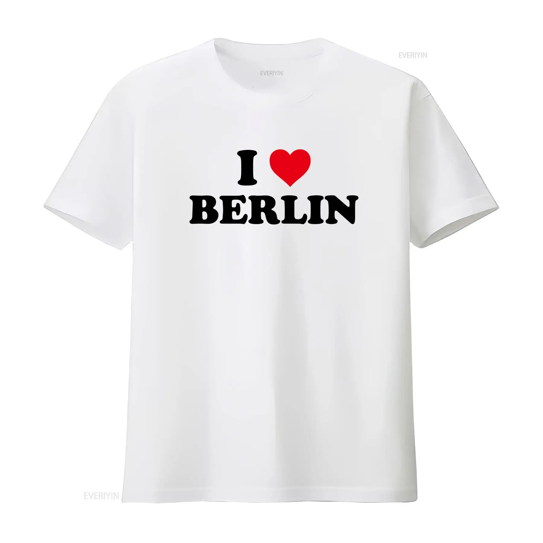 Vintage Fashion Berlin - Camiseta Elegante con Estampado de I