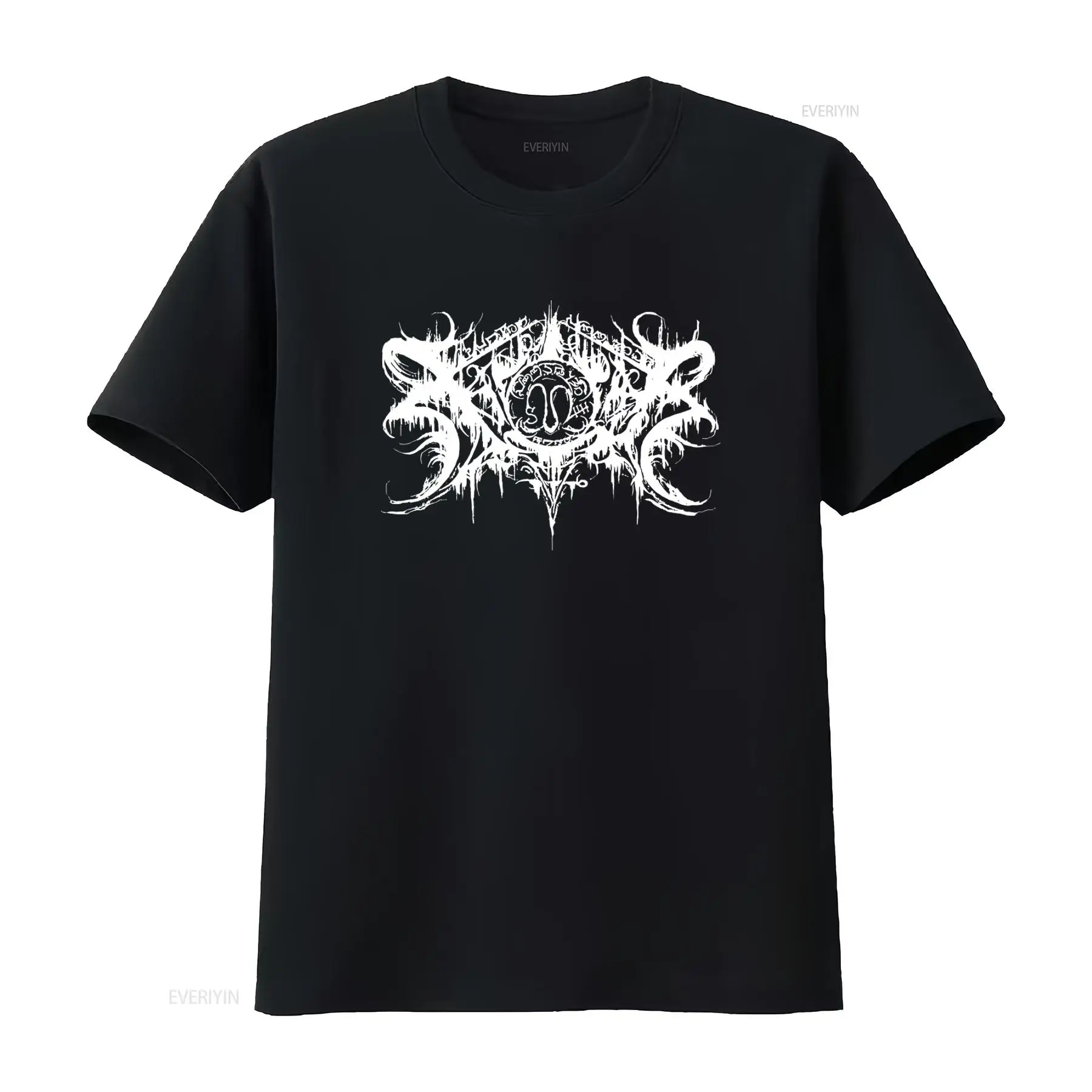 Vintage Fashion Logo - Camiseta de metal con logo blanco