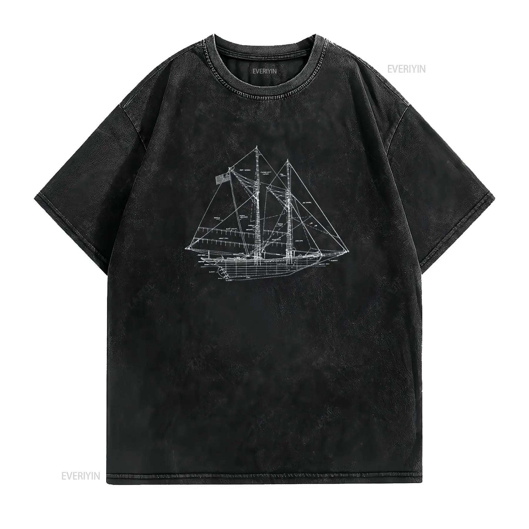 Sailing Vintage Blueprint Sail - Vintage Yacht Fashion reseña y precio