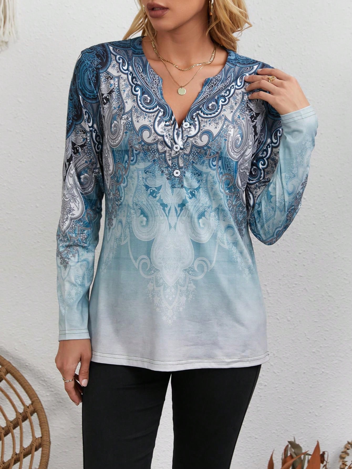 Blusa Étnica para Mujer: Estam - Vintage Fashion Shop reseña y precio