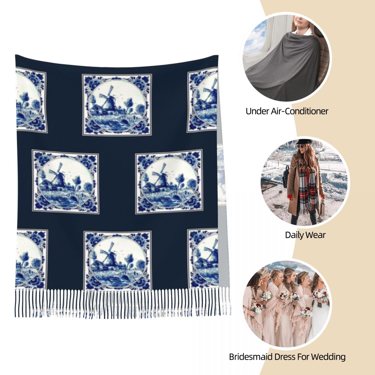 DUTCH BLUE DELFT Vintage molin - Vintage Fashion Shop reseña y precio