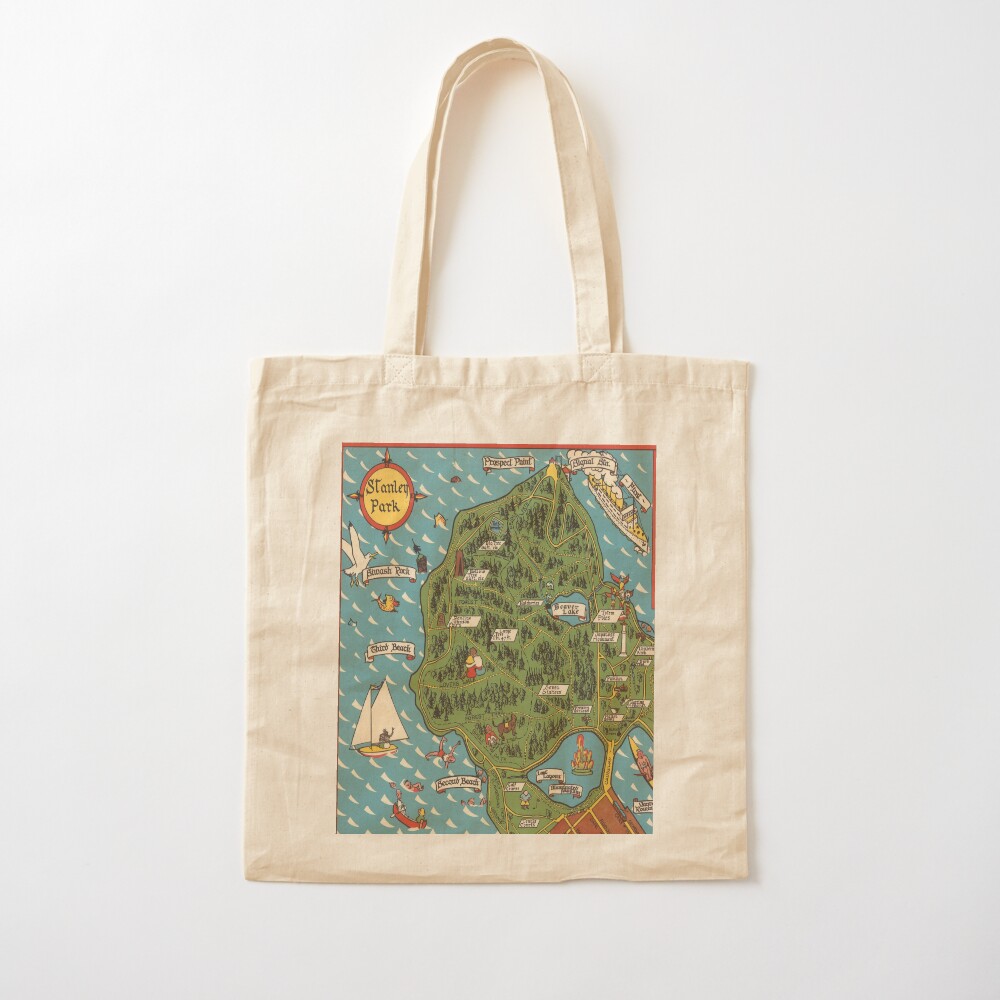 Bolsa de tela vintage con mapa - Vintage Fashion Vancouver reseña y precio
