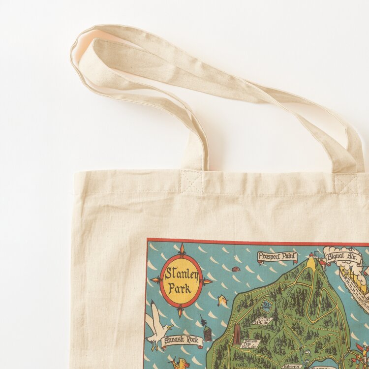 Bolsa de tela vintage con mapa - Vintage Fashion Vancouver reseña y precio