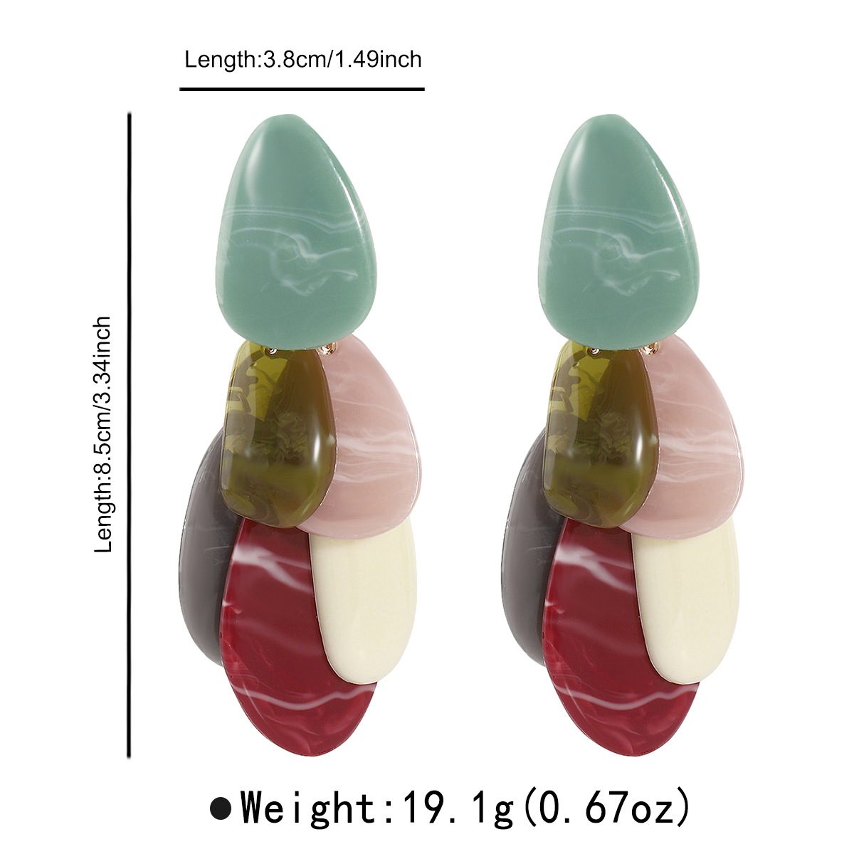 1 Par de Pendientes de Resina  - Vintage Fashion Trends 2026 reseña y precio