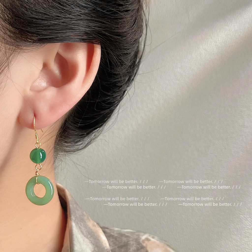 Pendientes de anillo de Jade a - Vintage Fashion Blog reseña y precio