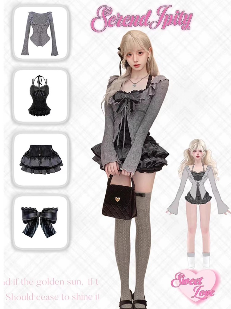 Conjunto de 2 Piezas Estilo Pr - Vintage Fashion Outfit reseña y precio