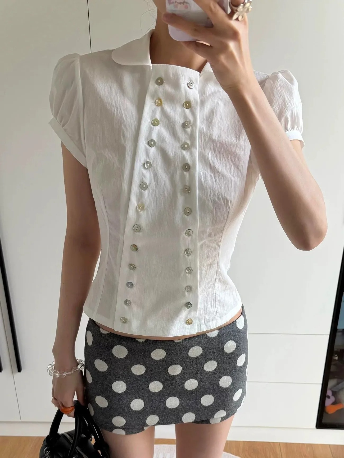 Blusa con Cuello Peter Pan, Es - Vintage Fashion Korea reseña y precio