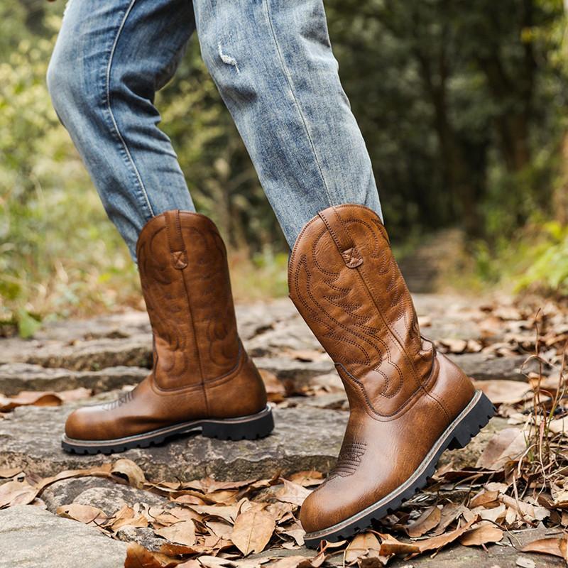 Botas para hombre, botines de  - Vintage Fashion Boots reseña y precio